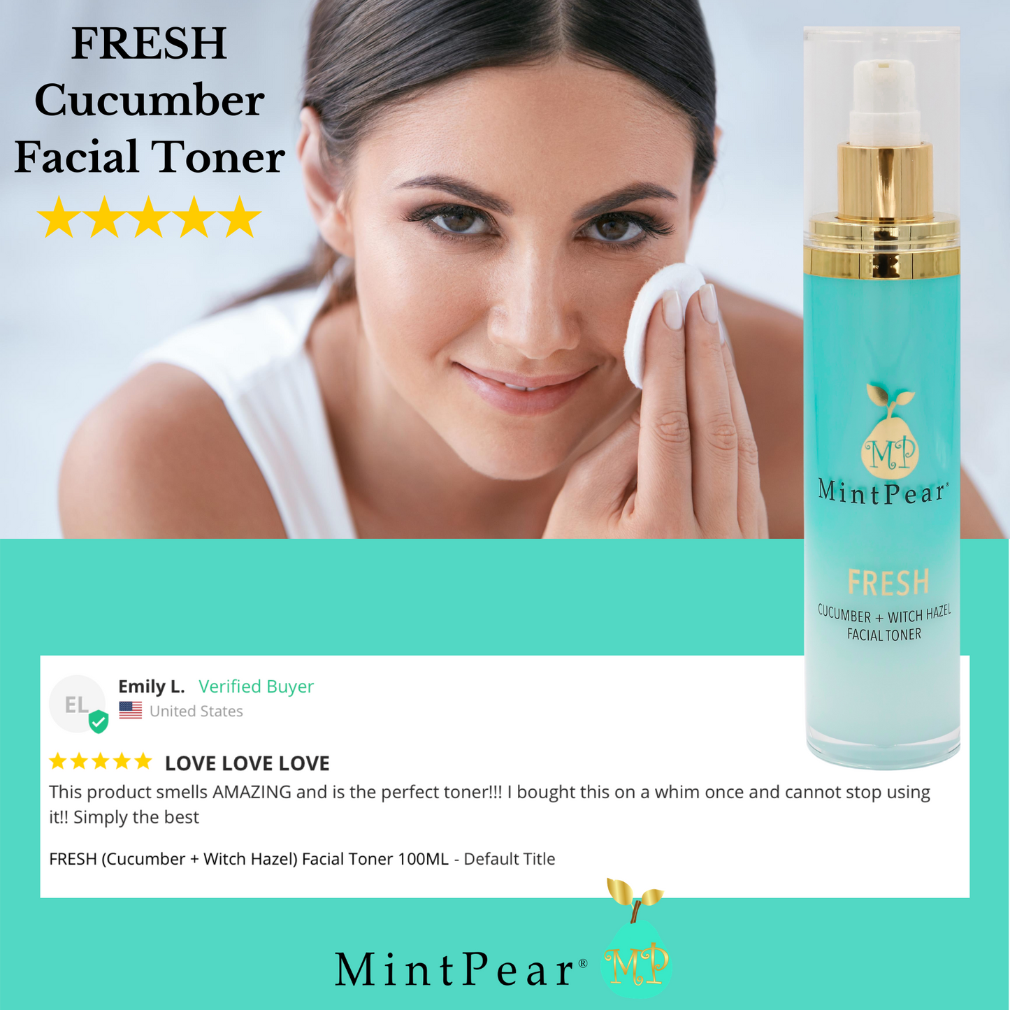 FRESH (Cucumber + Witch Hazel) Facial Toner