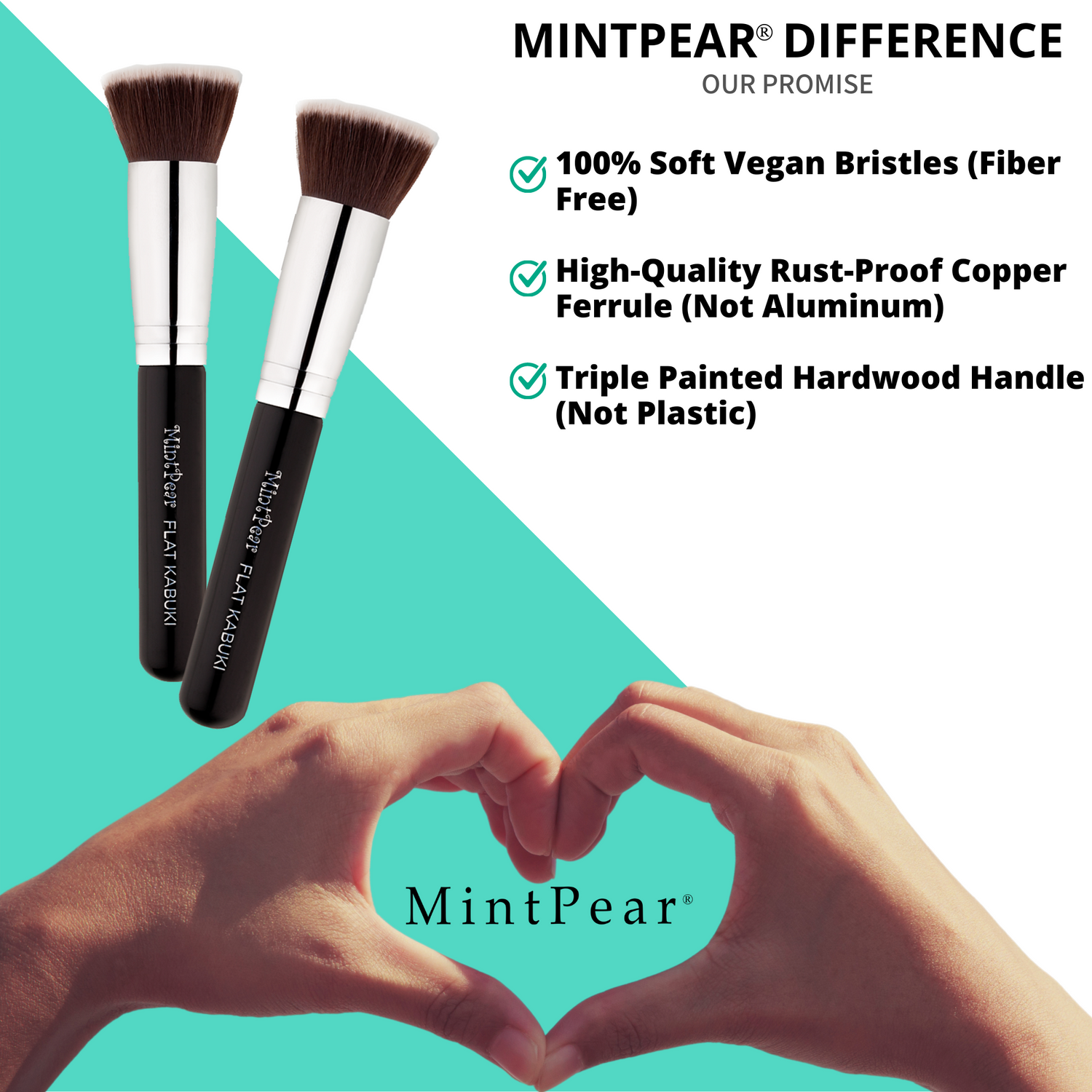 Mini Precision Flat Top Kabuki Brush - Mypreface Synthetic Small Flat Top  Kabuki Makeup Brush Best for Acne and Undereye Blending for Maximum  Coverage