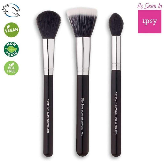 Trio Makeup Brush Set - The Ultimate Face Essential Set